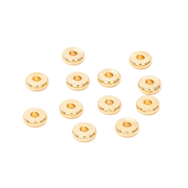 Metal Bead (Stainless steel) Disc 6x2mm Gold