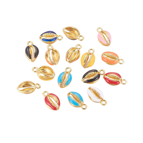 DQ Charm Cowrie Shell Multi - Gold