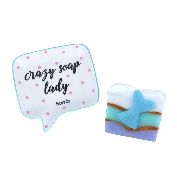 Gift Set Soap & Dish - Crazy Soap Lady