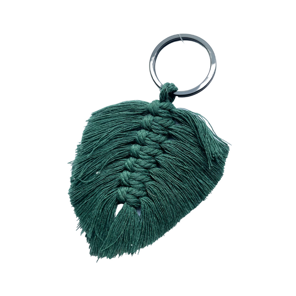 Keychain Macrame Leaf - Green