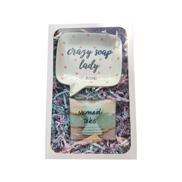 Gift Set Soap & Dish - Crazy Soap Lady