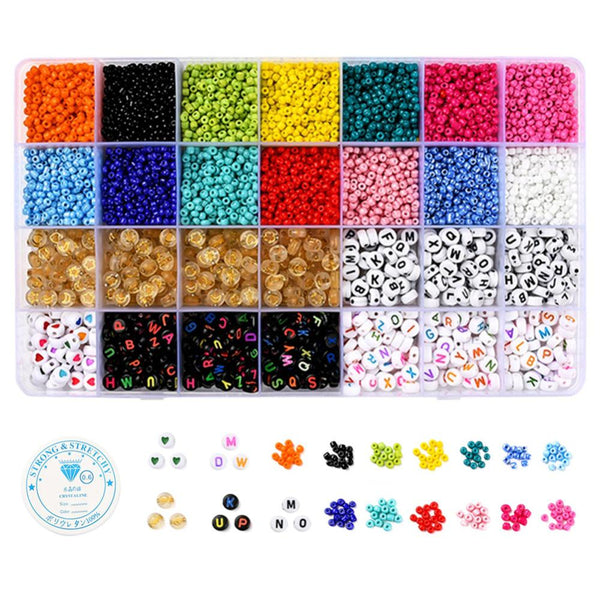 Beads Discount Set Acrylic Beads and Rocailles- 4200 Pieces