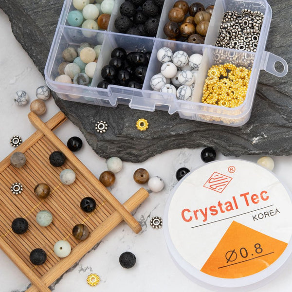 Beads Discount Set Natural Stones - 208 Pieces