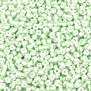 2mm Rocailles Preciosa White - Mint Green