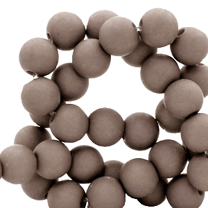 Acrylic beads 6mm Gray 50 pieces