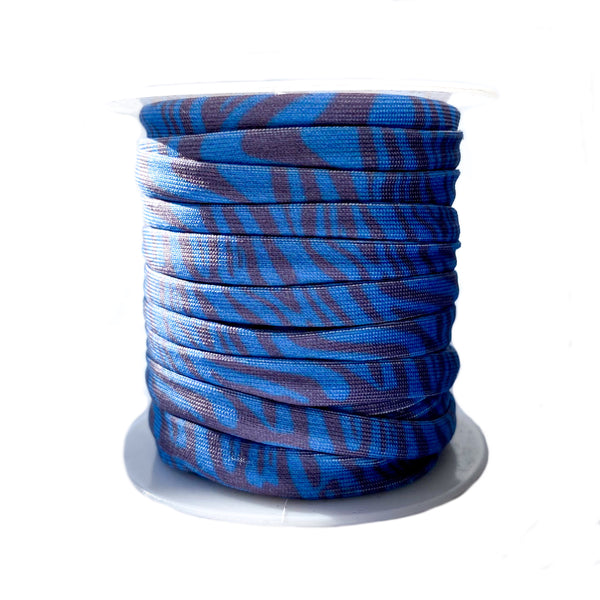 Ibiza Elastic Zebra Blue (per 25cm)