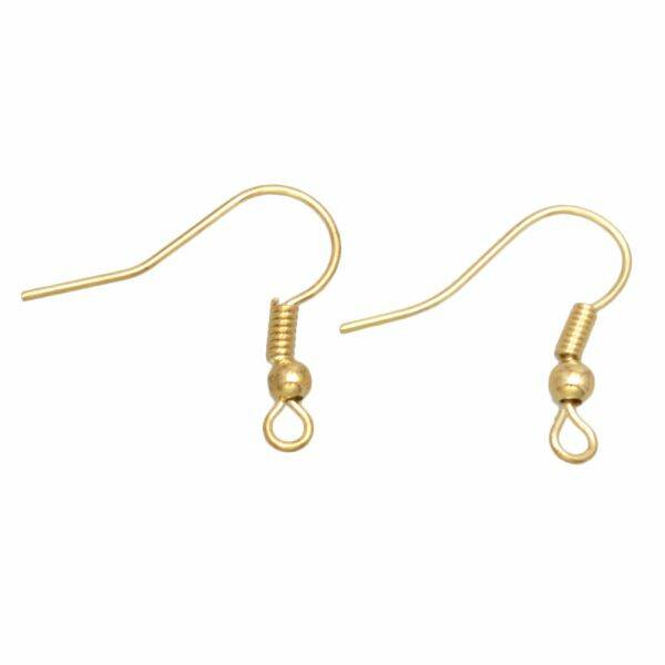 Earring Hooks (stainless steel) Gold